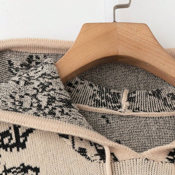 Khaki Boho Women's Printed Sweater Set - Picture 3 of 8